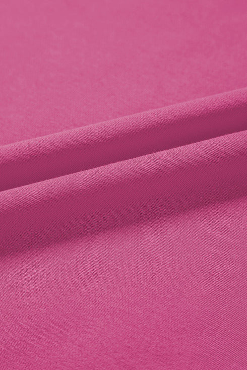 Paneled Loose Pullover And Lace Up Skort Two Piece Set