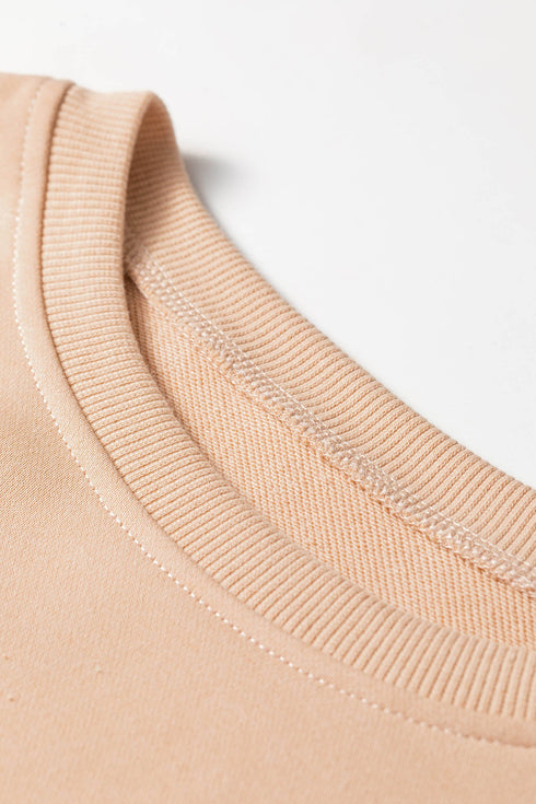 Horseshoe Embroidered Patch Graphic Drop Shoulder Sweatshirt