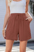 Lace Splicing Drawstring Elastic Waist Loose Linen Casual Shorts