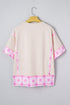 Daisy Floral Bow Detail Patchwork Applique T Shirt