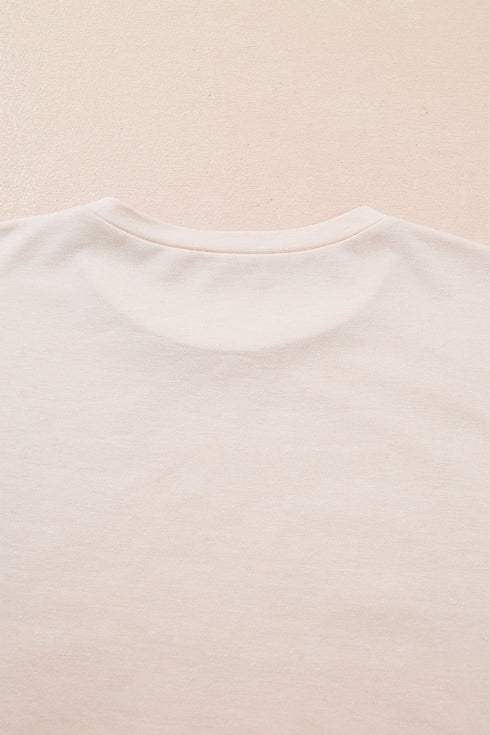 Daisy Floral Bow Detail Patchwork Applique T Shirt