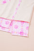 Daisy Floral Bow Detail Patchwork Applique T Shirt