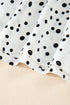 Dalmatian Print Layered Ruffle Sleeve Chic Blouse Top