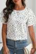 Dalmatian Print Layered Ruffle Sleeve Chic Blouse Top