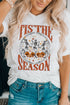 Dancing Skeleton Graphic Print Crew Neck Tee