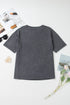 Dark Grey Kindness Butterflies Graphic Mineral Wash Loose Tee