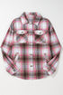 Exclusive Casual Flap Pocket Button Up Plaid Shacket