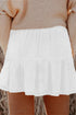 Bohemian Frilled Elastic Waist Lace Trim Ruffled Shorts