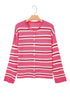 Acrylic Striped Pattern Drop Shoulder Button Cardigan