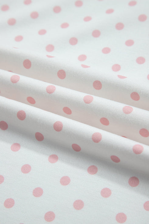 Polka Dot Patchwork Long Sleeve Pant Set