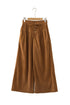 Elastic Waist Wooden Button Placket Ankle Length Wide Leg Pants