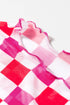 Plaid Checkered Sheer Mesh Long Sleeve Layering Top