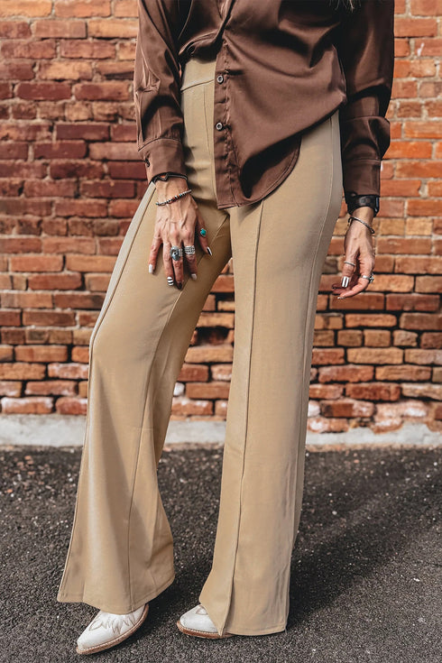 High Waist Full Length Regular Fit Pants