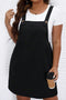 Minimalist Button Strap Pinafore Overall Dress