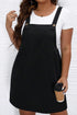 Minimalist Button Strap Pinafore Overall Dress