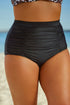 High Rise Ruched Front Bikini Bottom