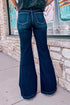 High Rise Ripped Straight Leg Western Denim Jeans