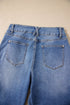Double Button Zip Fly Wide Straight Leg Jeans