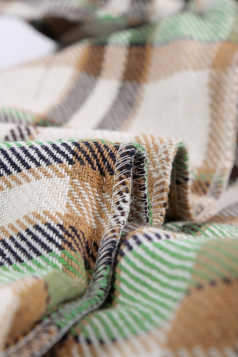 Relaxed Fit Brushed Plaid Button Down Shirt