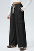 Drawstring Elastic Waist Cargo Patch Pocket Pants