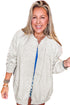 Polyester Viscose Blend Jacket Open Front Sweatshirt