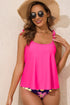 Tie Shoulder Strap Relaxed Fit Two Piece Tankini Set