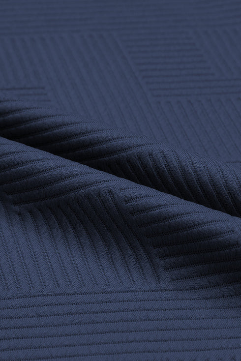 Textured Solid Loose Fit Wide Leg Pant Set