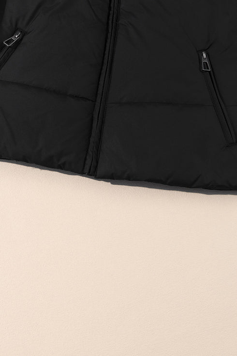 Exclusive Zip Up Pocketed Insulated Puffer Jacket