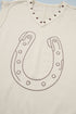 Horseshoe Embroidered Star Trim V Neck Tank