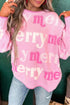Merry Me All Over Graphic Round Neck Knit Sweater