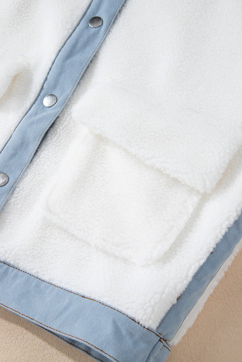 Exclusive Soft Sherpa Fleece Button Front Jacket