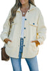 Exclusive Casual Turn Down Collar Buttoned Shirt Jacket