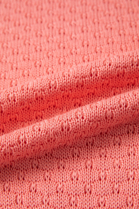 Drop Shoulder Ribbed Knit Long Sleeve Sweater