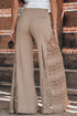 Bohemian Sheer Lace Patchwork Wide Leg Pants