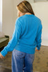Western Embroidery Drop Shoulder Pullover Knit Sweater