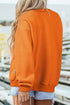 Ghost Letter Reversible Print Mock Neck Spooky Graphic Sweatshirt