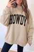 Howdy Yeehaw Double Sided Printed Mock Neck Western Reversible Sweatshirt