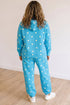 Polka Dot Hooded Drawstring Long Sleeve Loungewear Set