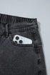 Decorative Seam Patchwork Cotton Rich Barrel Leg Denim Jeans