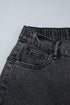 Decorative Seam Patchwork Cotton Rich Barrel Leg Denim Jeans