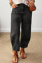 Decorative Seam Patchwork Cotton Rich Barrel Leg Denim Jeans