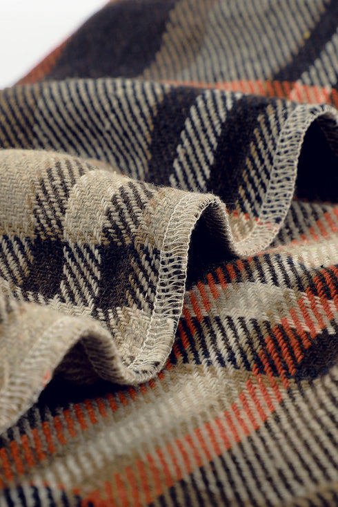 Relaxed Fit Brushed Plaid Button Down Shirt