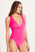 Deep V Neck Crossover Backless Ruched High Cut Monokini