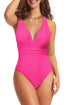 Deep V Neck Crossover Backless Ruched High Cut Monokini