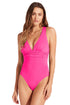 Deep V Neck Crossover Backless Ruched High Cut Monokini