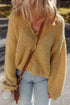 Delicate Scallop Edge V Neck Button Down Cozy Knit Cardigan