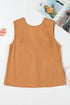 Desert Gold Bowknot V Cut Backless Cotton Tank Top