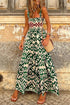 Desert Mirage Aztec Print Shirred Bodice A Line Maxi Dress