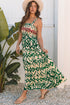 Desert Mirage Aztec Print Shirred Bodice A Line Maxi Dress