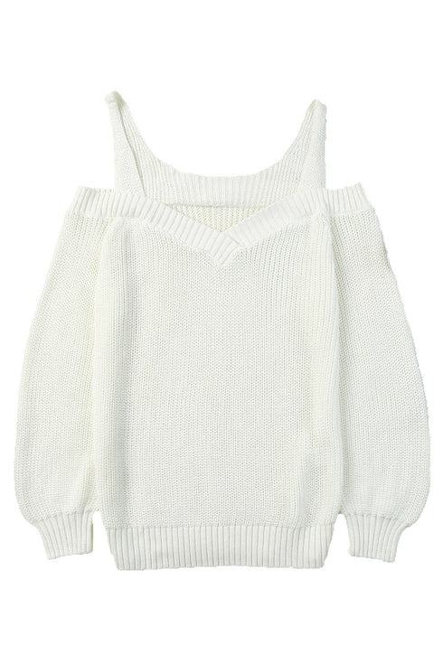 Dew Shoulder Knitted Sweater